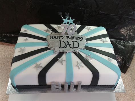 Motor cake for a boys…. Tags 70th Bill Birthday Cake Black More…blue Silver | Dad ...