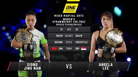 Xiong Jing Nan Vs Angela Lee Full Replay One Championship The