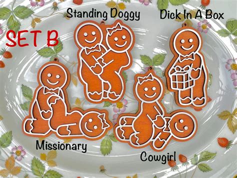 Funny And Naughty Gingerbread Men Christmas Ornaments Nsfw Etsy