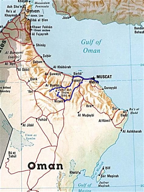 Large Detailed Tourist Map Of Oman Images