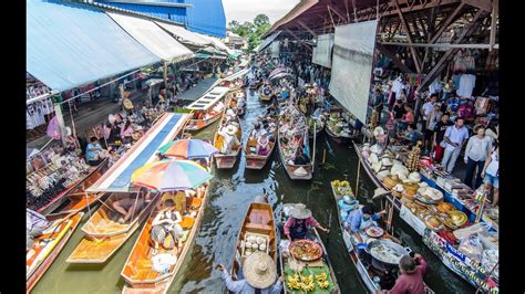 Largest Floating Market In Thailand Damnoen Saduak Floating Market