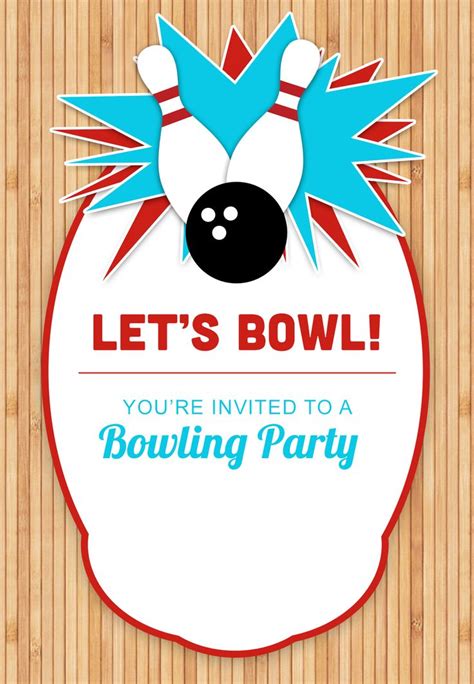 Free Printable Bowling Party Invitations Templates
