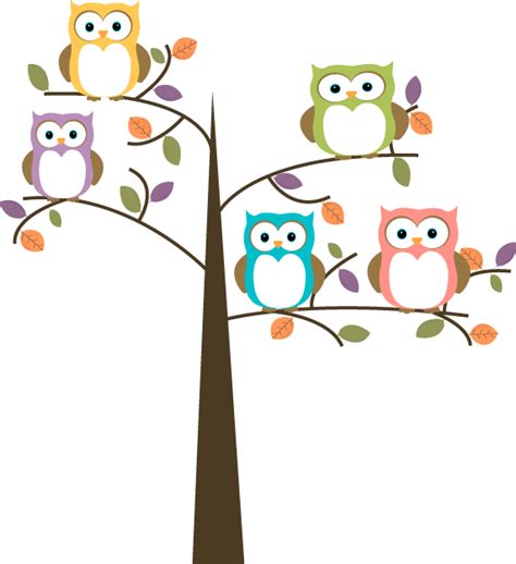 Owl On A Branch Clip Art