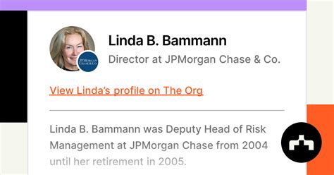 Linda B Bammann Director At Jpmorgan Chase And Co The Org