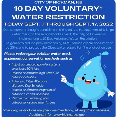 City Of Hickman 10 Day Voluntary Water Restriction