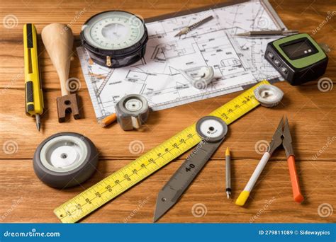 Measuring Tools Generative Ai Stock Illustration Illustration Of Woodworking Generative