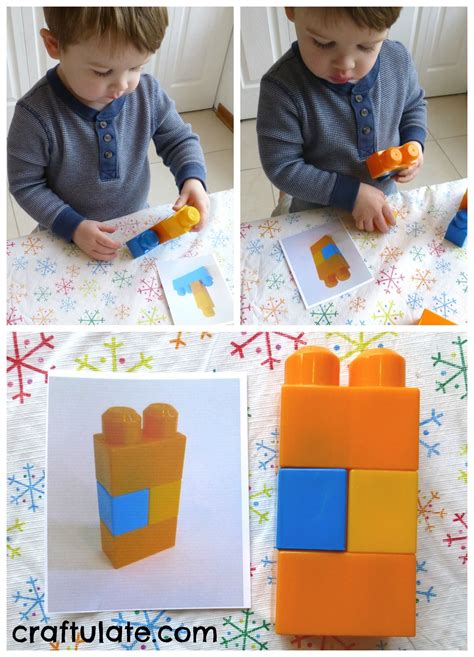 Copying Patterns With Building Blocks Toddler School Tot School