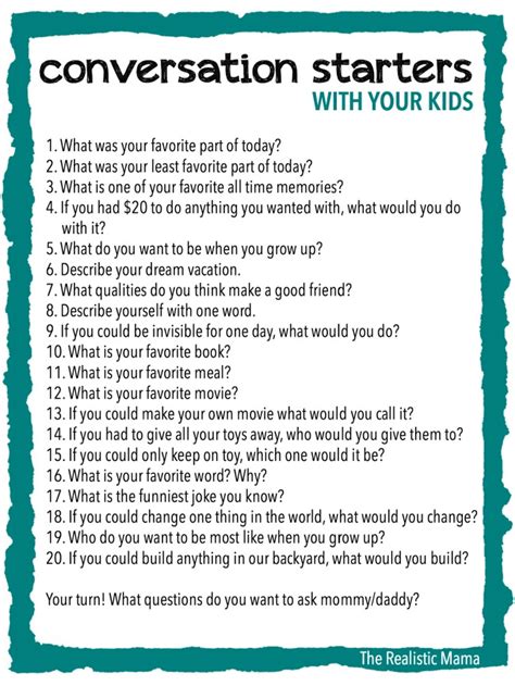 62 interesting things to talk about on the phone. 20+ Conversation Starters for Kids - The Realistic Mama