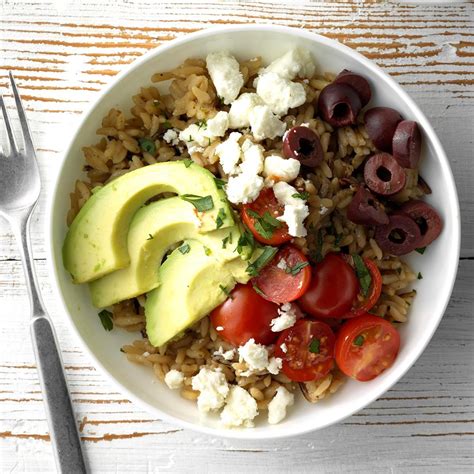 Greek Brown And Wild Rice Bowls Recipe How To Make It Taste Of Home