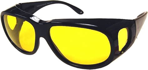 yellow night driving fit over glasses size extra large polarized black clothing