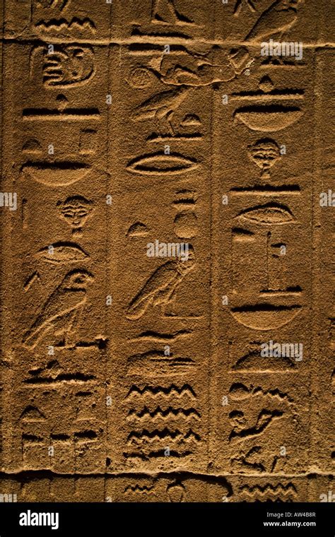 Hieroglyphics On A Wall Inside A Pyramid In Egypt Stock Photo 16461526