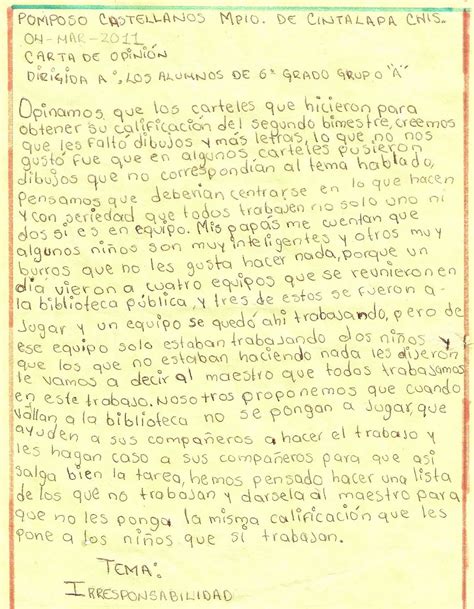 ¿qué son las cartas de opinión y cuál es su función? "GACETA EDUCATIVA": "CARTA DE OPINIÓN"