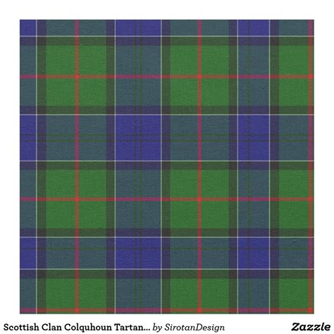 Scottish Clan Colquhoun Tartan Plaid Pattern Fabric Plaid Pattern