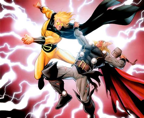 Thor Vs Sentry By Rich Elson Marvel Thor The Mighty Thor Marvel Sentry