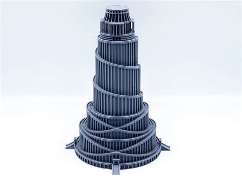 Tower Of Babel Ancient Building 3d Printed Model Babylon Etsy