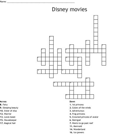 And now, this is actually the 1st image: Disney Crossword Puzzles Pdf | crossword for kids