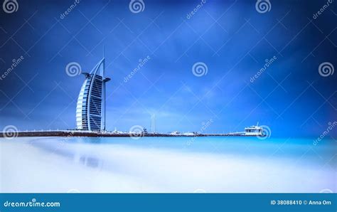 Burj Al Arab Hotel On Jumeirah Beach In Dubai Stock Editorial Photo