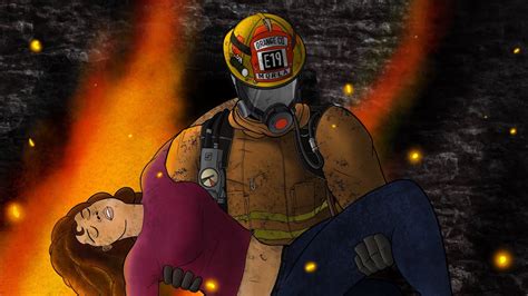 Commission Time Lapse Firefighter Drawing Youtube