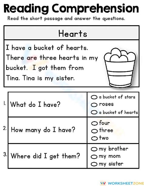 Reading Comprehension Worksheet