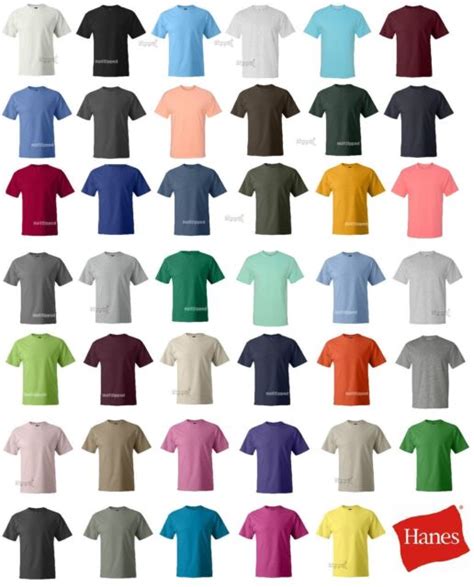 3 Pack Of Hanes Beefy T 61 Oz Cotton T Shirt 5180 S 3xl 33 Colors
