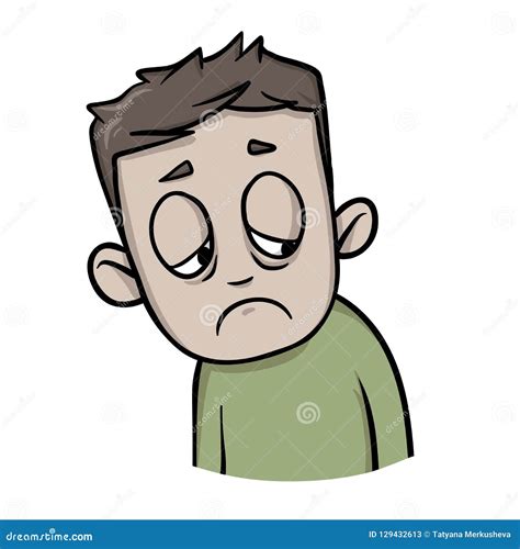 Cartoon Guy In Depression The Patients Condition Cartoon Design Icon