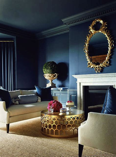 27 Navy Living Room Design Ideas Decoration Love