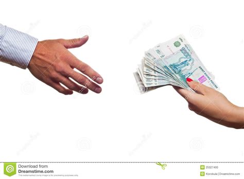 Russian Money Transfer From Hand To Hand Stock Photo Image Of Buying
