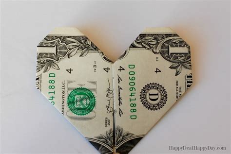 How To Make Heart Shaped Dollar Origami For Valentines Day Happy