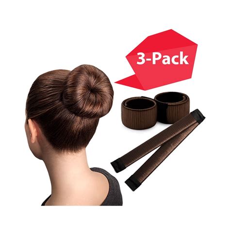 Brown Magic Bun Maker 3 Pack Perfect Hair Bun Maker Hair Donut