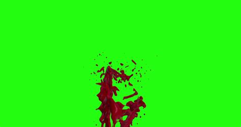 4k Blood Burst Motion Blur Green Screen 168 Stock Footage Sbv