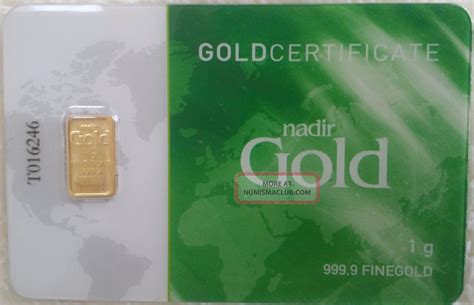 1 Gram Gr Pure Gold Bar Bullion Ingot Certified 0 9999 24k