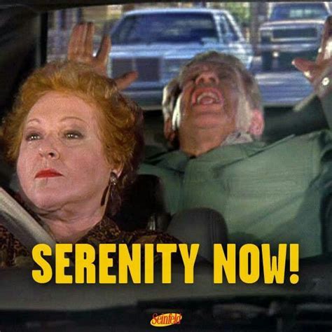 Serenity Now Seinfeld Funny Seinfeld Seinfeld Quotes