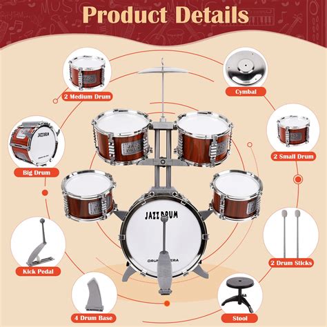Mua Twfric Drum Set For Kids Musical Instruments Kids Drum Set With