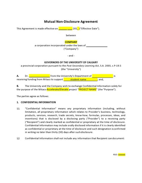 45 Free Confidentiality Agreement Templates Nda Templatearchive