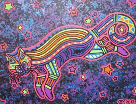 Cosmic Cats Aboriginal Cosmic Cat By Shiftingstarlight Traditional