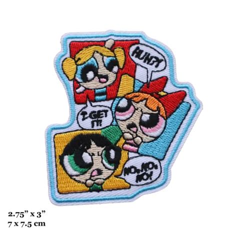 powerpuff girls blossom bubbles buttercup comic strip embroidered iron on patch 4 99 picclick