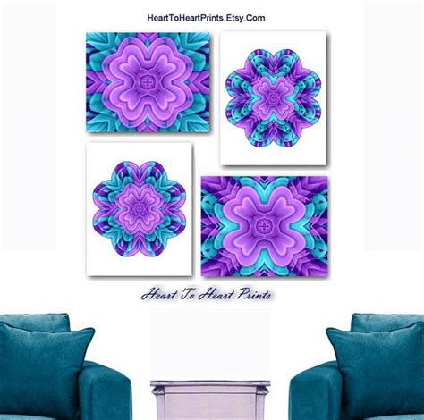 Pin By Hearttoheartprints On Teal Purple Wall Art Prints Turquoise