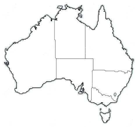 Blank Outline Map Australia
