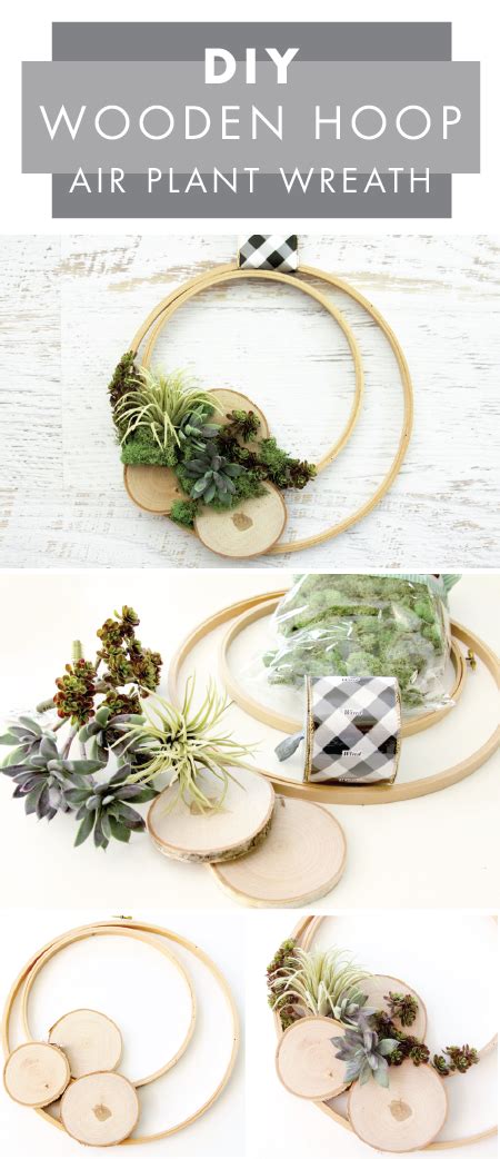 Dont You Just Love How Unique This Diy Wooden Hoop Air Plant Wreath Is