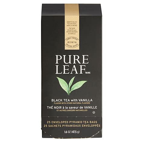 Pure Leaf Organic Black Tea With Vanilla Pyramid Tea Sachets 25box