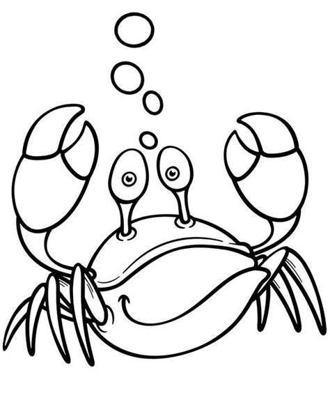 He is the perfect, easy, under the sea art project to do this summer with your kids. Crab easy coloring page to print for free, fish Coloring ...
