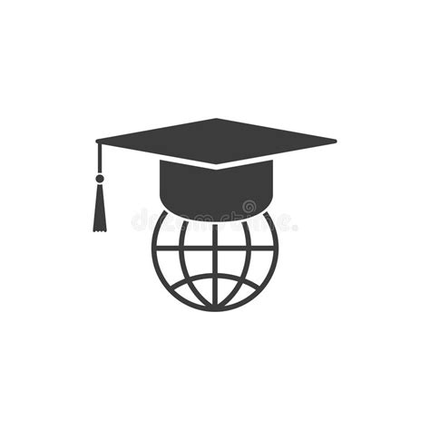 El Icono Del Casquillo De La Graduación Símbolo De La Educación