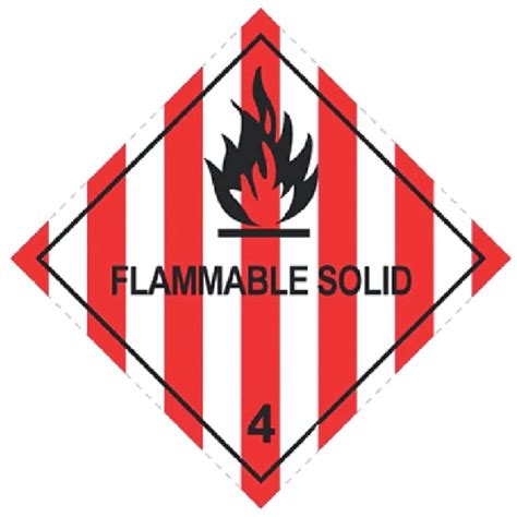 Transpal Flammable Solid Labels Ruffles Packaging