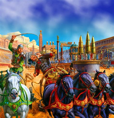 Roman Chariot Race In Circus Maximus Ancient Rome Roman Empire