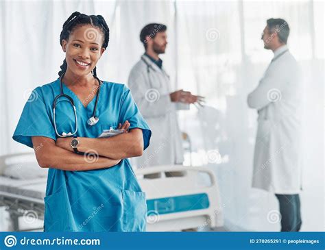 Healthcare Nurse And Confidence Portrait Of Black Woman In Hospital