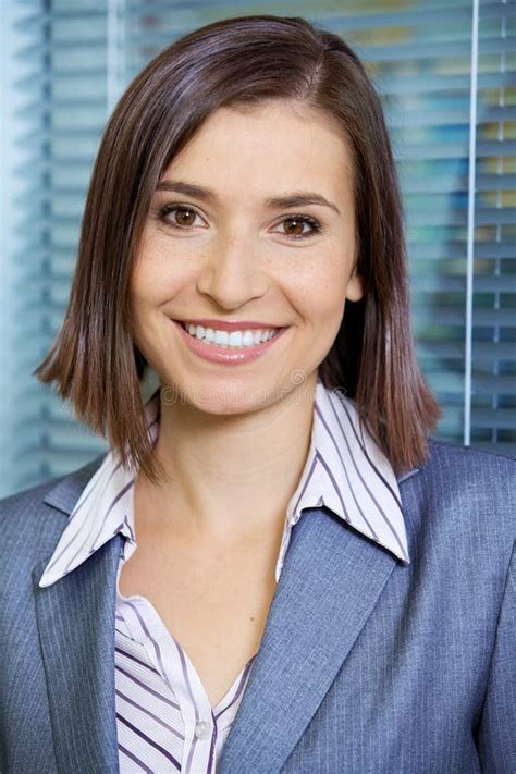 Portrait Of Smiling Businesswoman Stock Image Image Of Suit Smiling 53698837