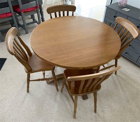 Used Round Wooden Table And 4 X Chairs In Witney Oxfordshire Gumtree