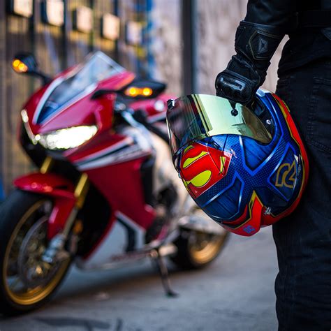 Hjc Rpha 11 Superman Dc Motorcycle Helmet Full Face Helmets