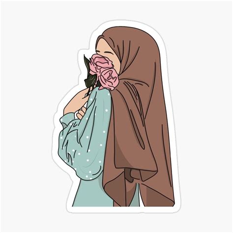 Women In Hijab Sticker By Merakiefa In 2021 Girls Cartoon Art Girl