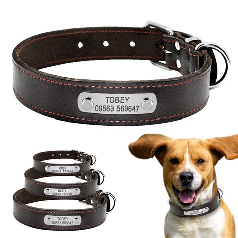 Buy Genuine Leather Personalized Dog Collar Collars
